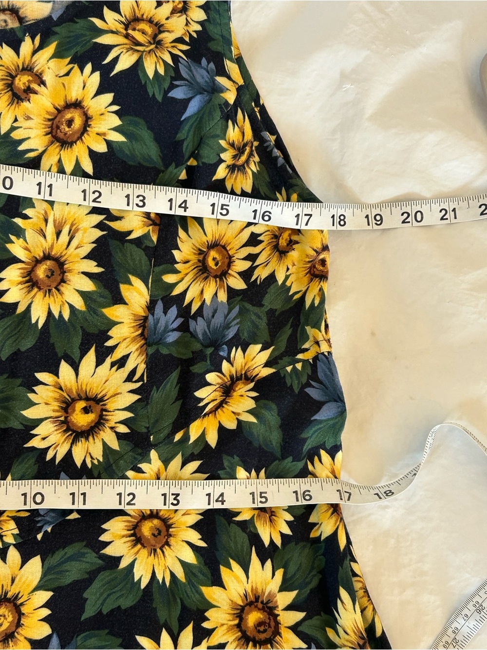 90s Vintage Sunflower Print Sleeveless Maxi Dress Size M Grunge Boho - Picture 10 of 11